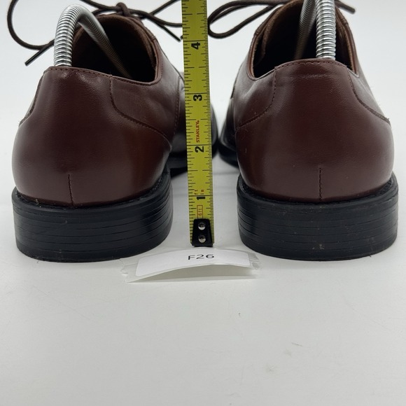Stacy Adams Mens mens size 9 Brown Leather Dress Shoes Lace Up Square Toe Formal - Picture 4 of 12